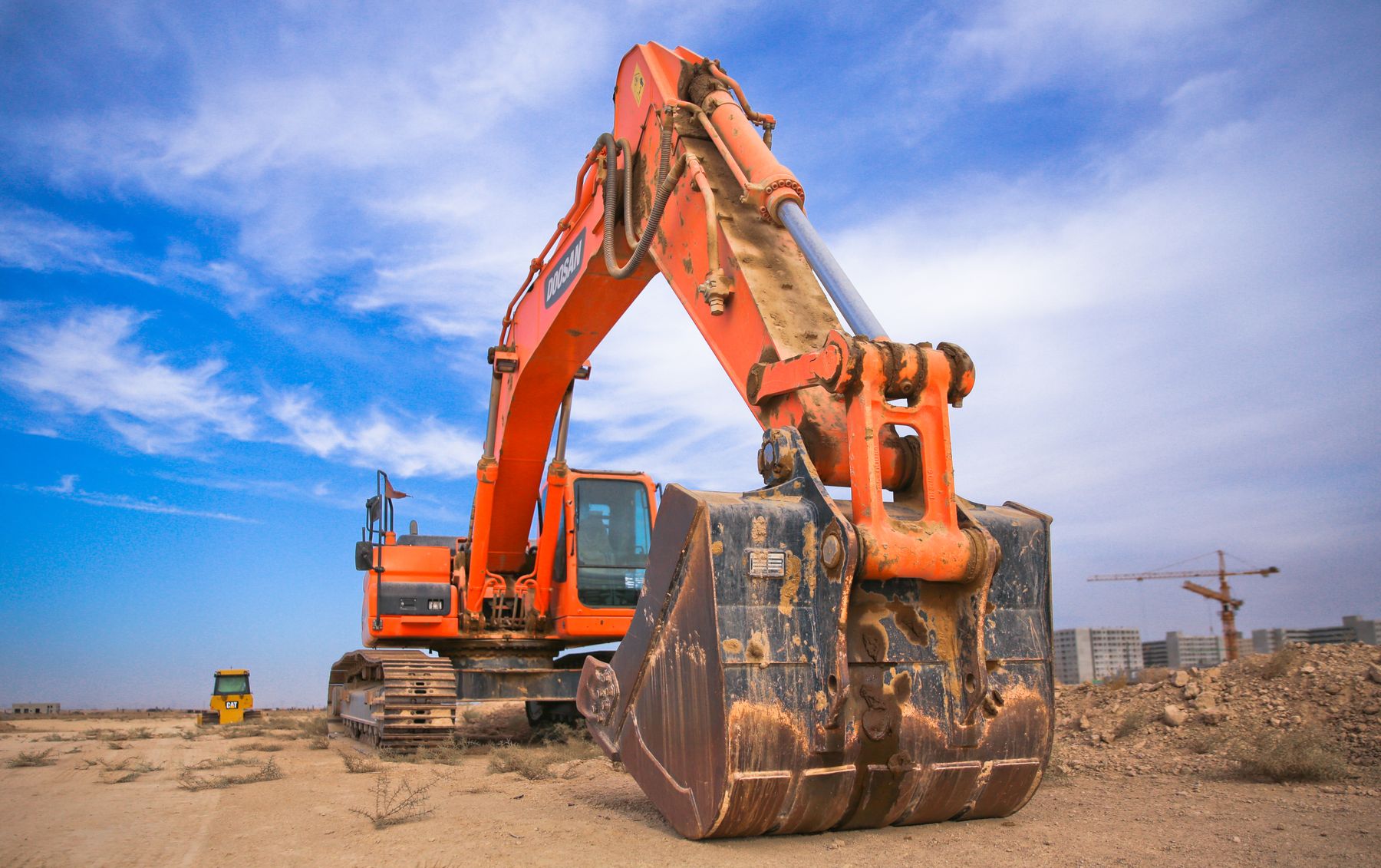 Excavator on a North Texas job